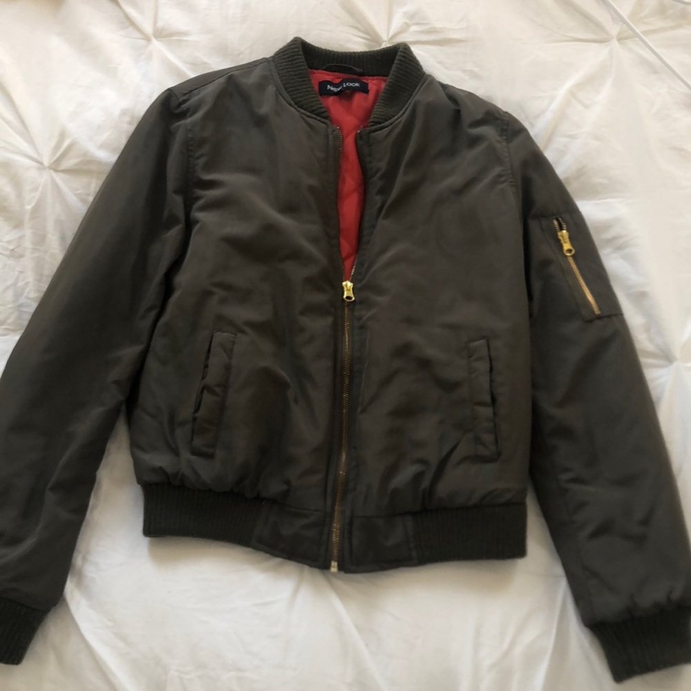 army green bomber jacket